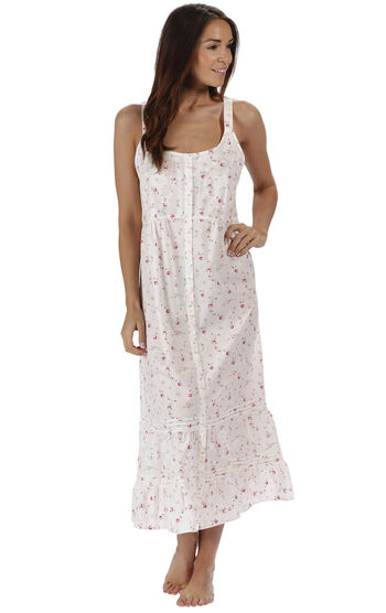 Ruby - Sleeveless Summer Nightgown Dress for Women - Vintage Rose