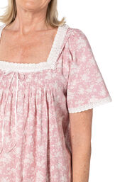 Evelyn - Vintage-Inspired Short Sleeve Cotton Nightgown image number 2