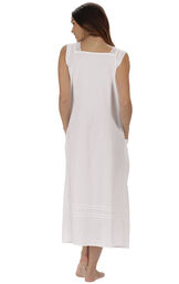 Model wearing Rebecca Nightgown - White image number 1