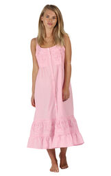 Model wearing Ruby Nightgown in Pink image number 3
